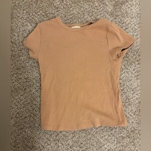 Anthropologie tan  Blair baby tee